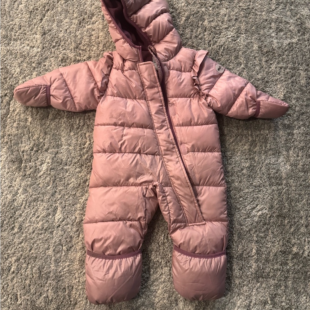 Pink Puffer Snowsuit for Babies